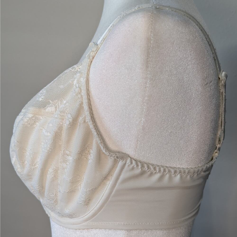 Wacoal Lifted in Luxury Full Coverage White Floral Lace Unlined Underwire 34DDD - Picture 3 of 9